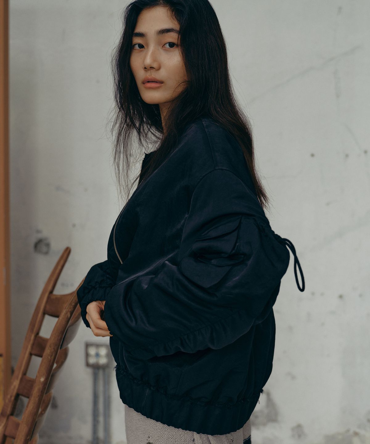 프리터(FRITUR) MA-1 Bomber Jacket Black_F243JP01