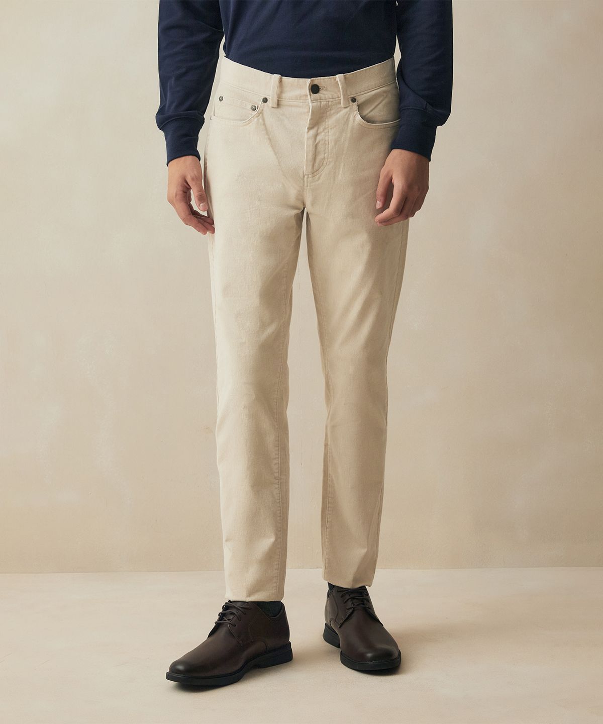 브룩스 브라더스(BROOKS BROTHERS) 슬림핏 15W 코듀로이 5포켓 팬츠 (아이보리) (BBPCMF0703BEW)