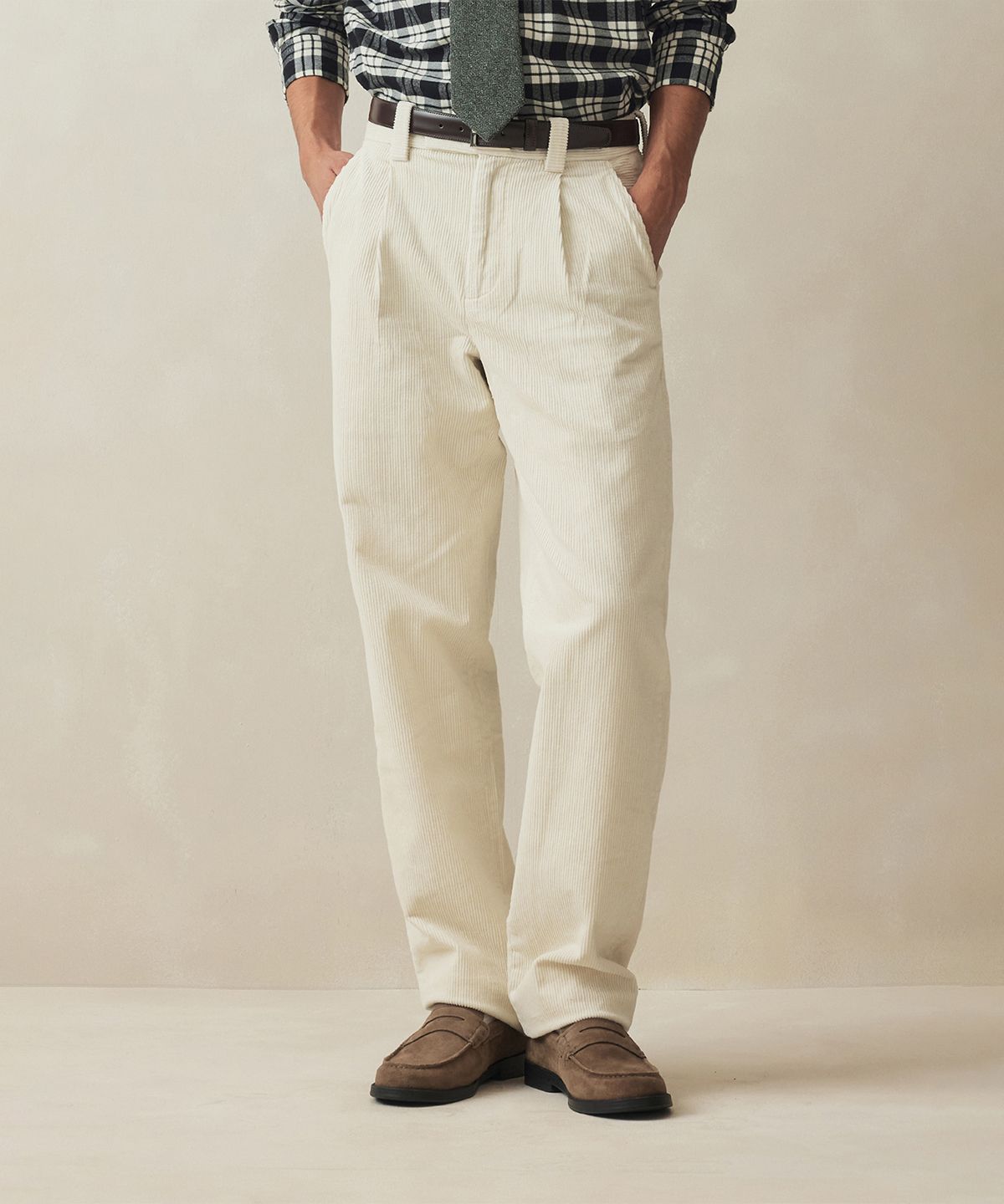브룩스 브라더스(BROOKS BROTHERS) 트레디셔널핏 8W 코듀로이 팬츠 (베이지) (BBPCMM6918ZEW)