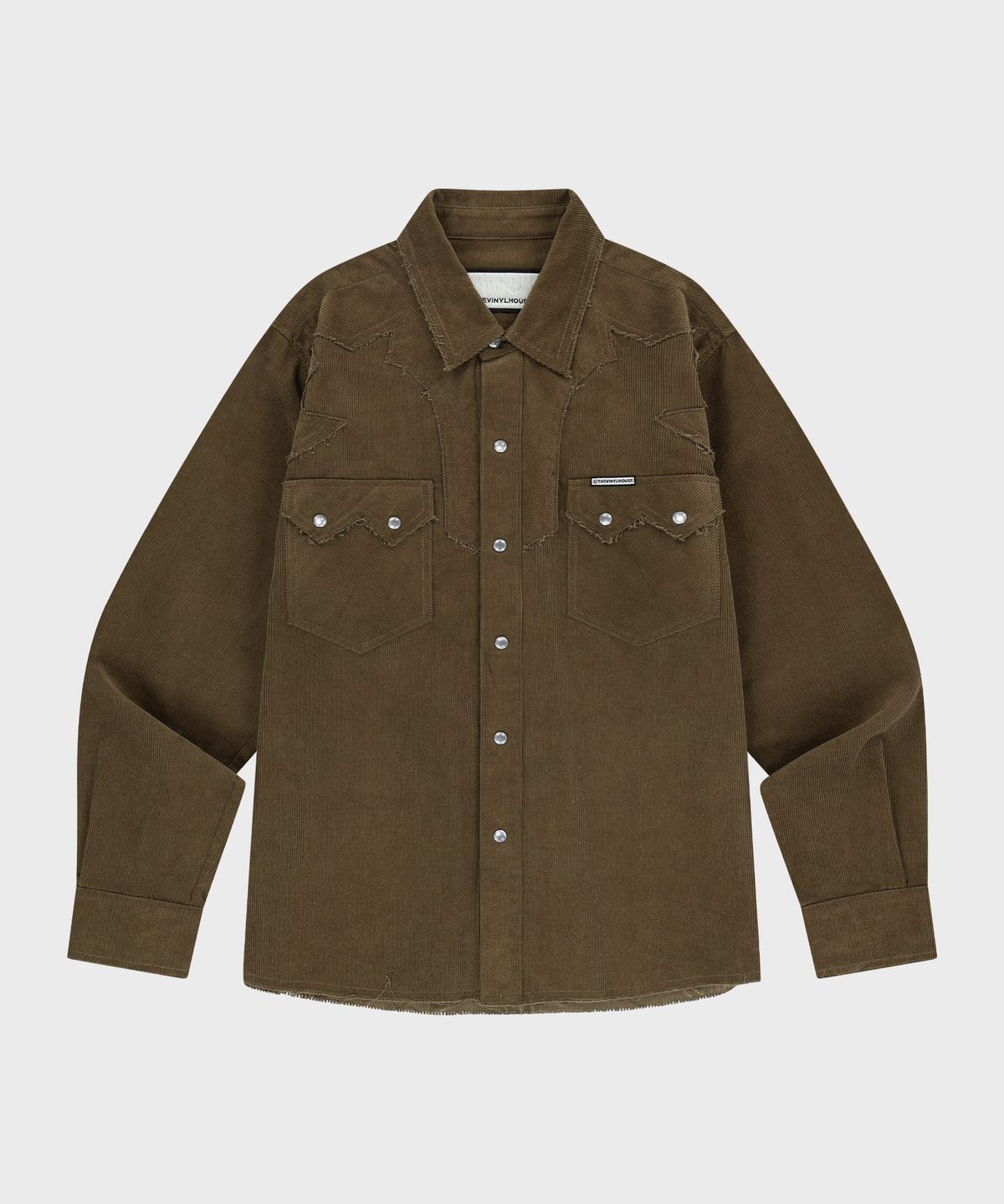 더바이닐하우스(THEVINYLHOUSE) CORDUROY WESTERN SHIRTS KHAKI