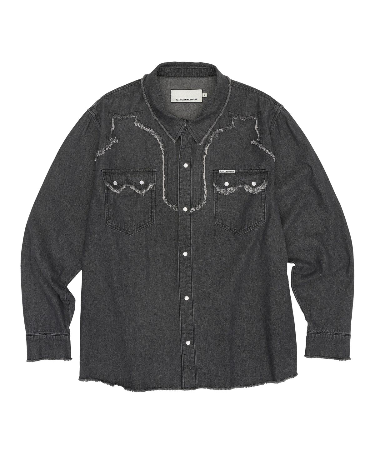 더바이닐하우스(THEVINYLHOUSE) WESTERN DENIM SHIRTS BLACK
