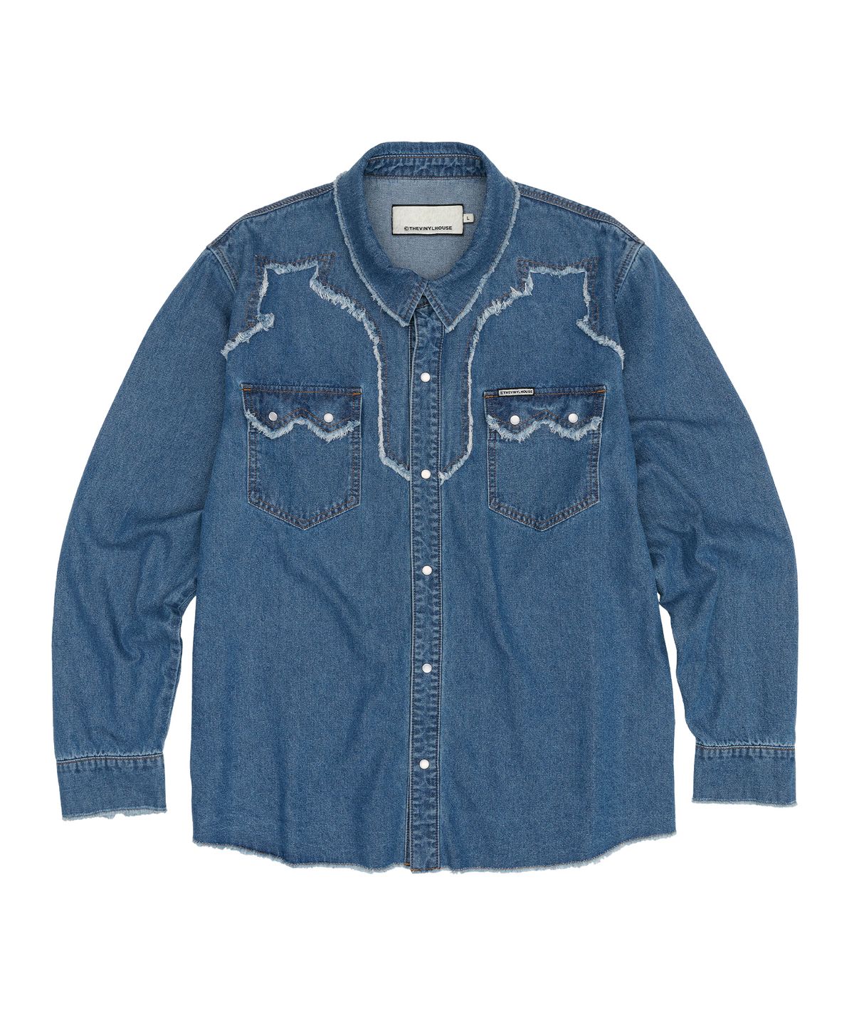 더바이닐하우스(THEVINYLHOUSE) WESTERN DENIM SHIRTS BLUE