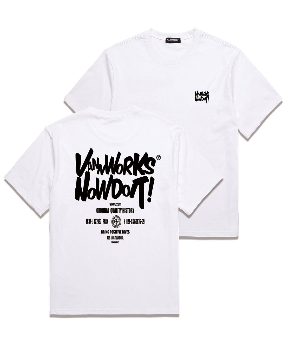 밴웍스(VANNWORKS) DOIT LARGE 오버핏 반팔 티셔츠 (VS0115) 화이트