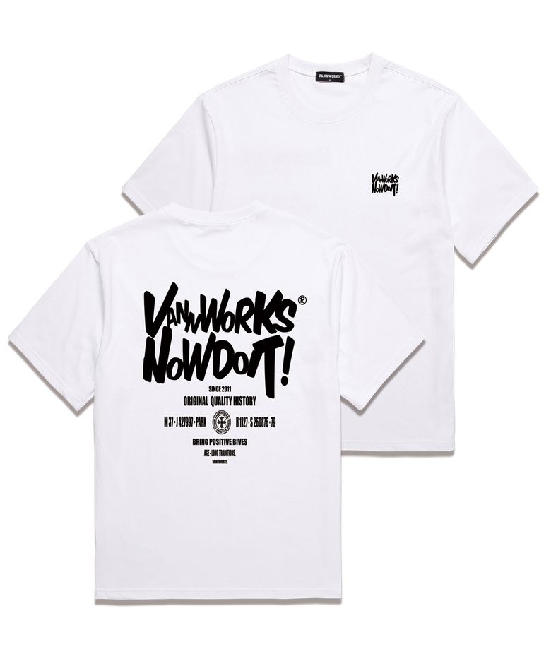 DOIT LARGE 오버핏 반팔 티셔츠 (VS0115) 화이트