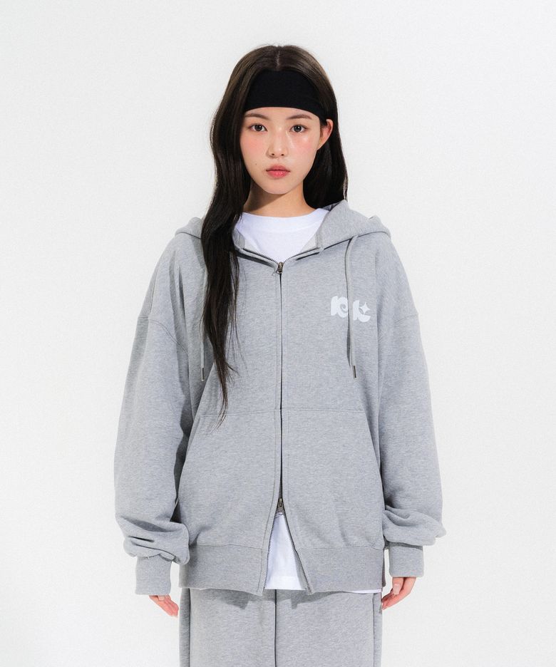 MIGNON LOGO HOOD ZIP-UP (MELANGE)