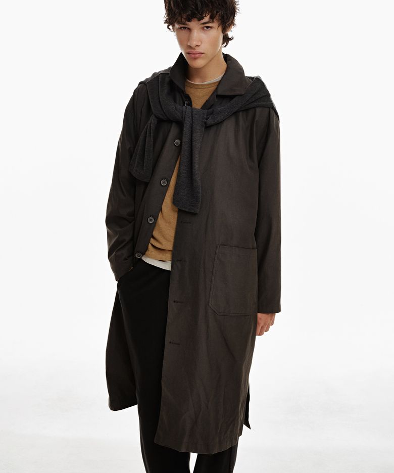 Lightweight Long Coat (dark khaki)