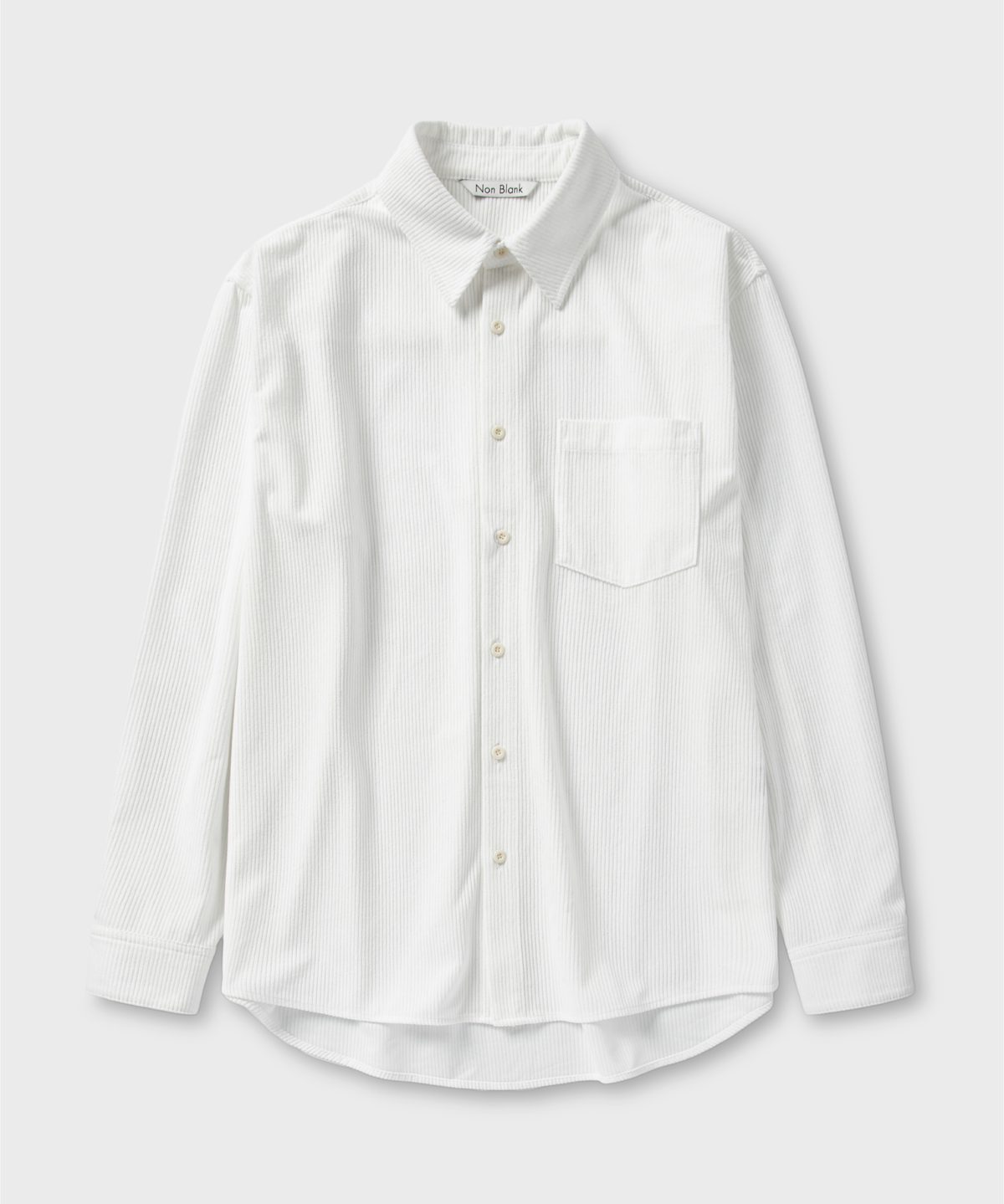 넌블랭크(NONBLANK) 에센셜 코듀로이 셔츠_WHITE