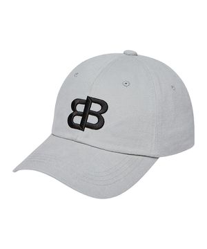 비비 볼륨 자수 볼캡_라이트그레이