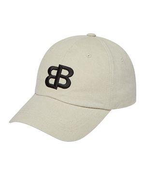 비비 볼륨 자수 볼캡_오트밀