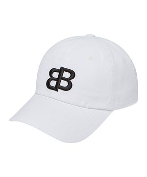 비비 볼륨 자수 볼캡_화이트