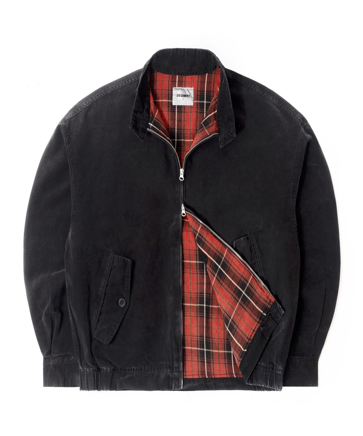 큐티에잇 가먼츠(QT8 GARMENTS) LB Washed Oxford Harrington Jacket (Black)