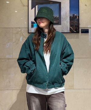 LB Washed Oxford Harrington Jacket (Dark Green)