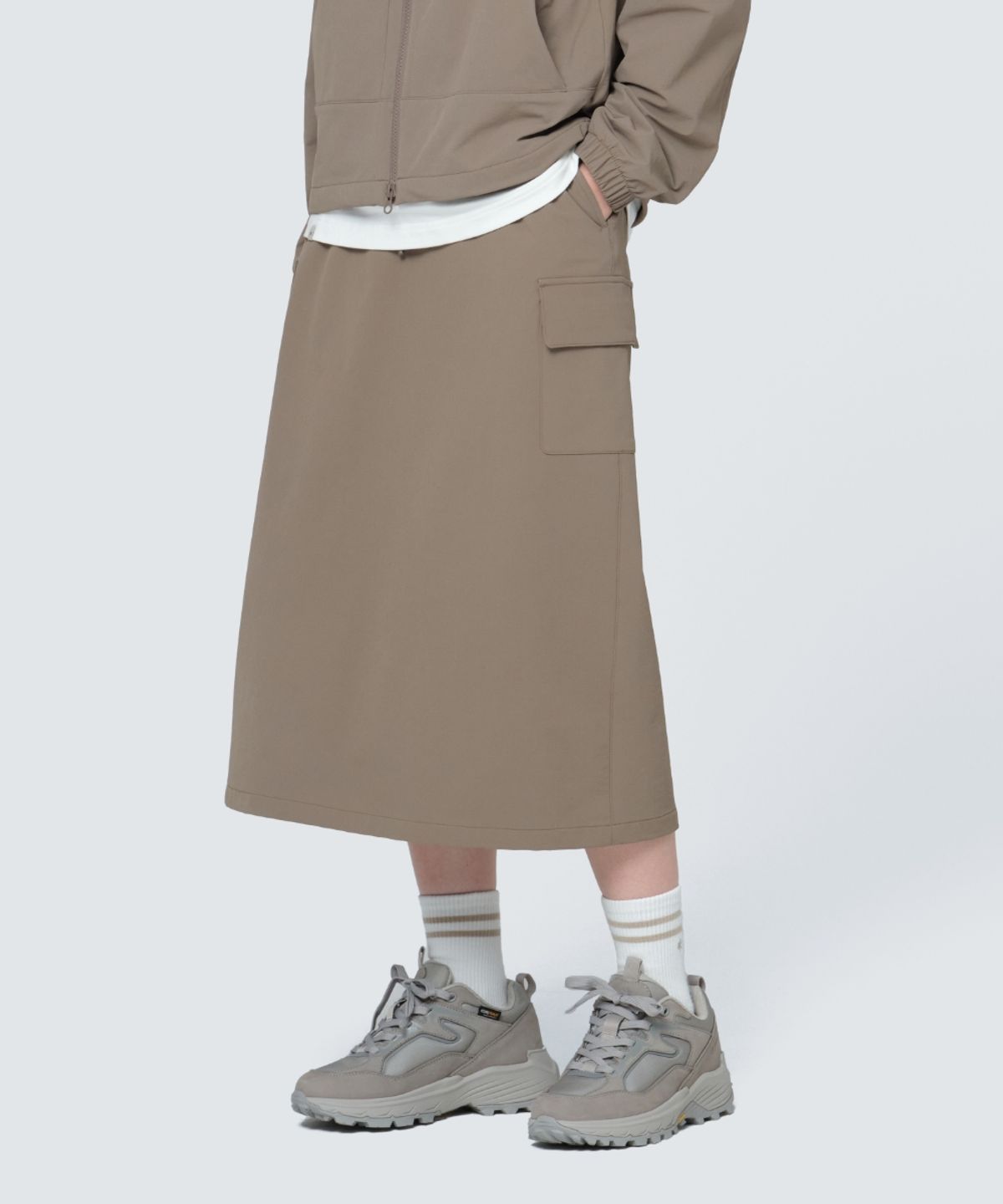 스노우피크 어패럴(SNOWPEAK APPAREL) 라고 여성 카고 스커트 (S24FWTSK33) Cocoa