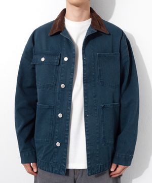 RG Washed Work Chore Jacket (Navy)