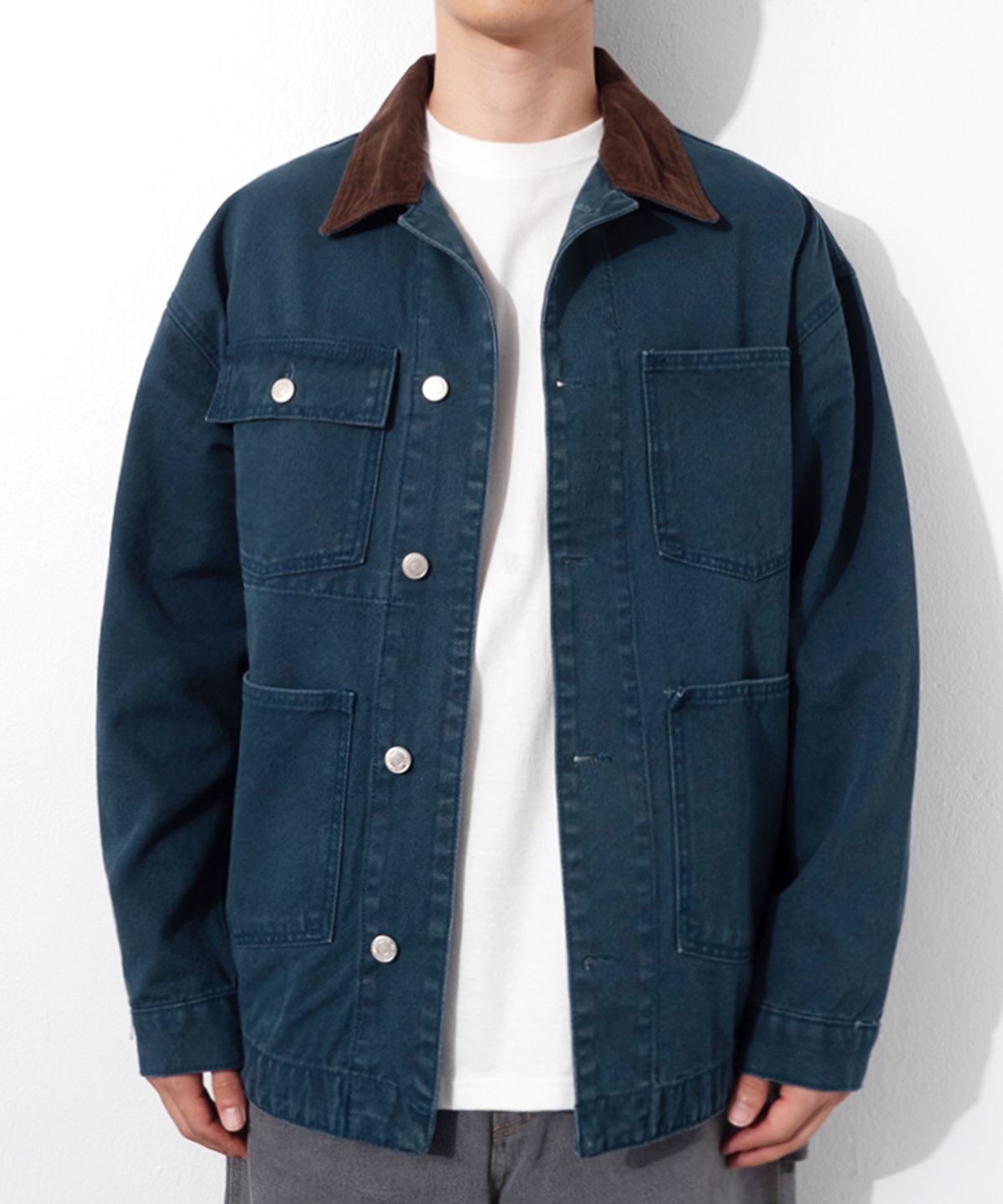 큐티에잇 가먼츠(QT8 GARMENTS) RG Washed Work Chore Jacket (Navy)