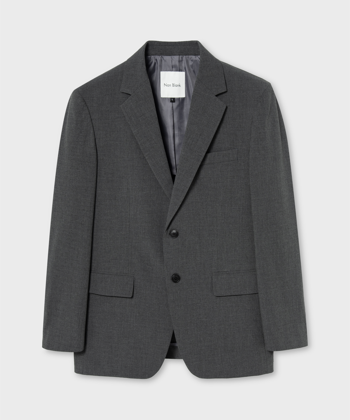 넌블랭크(NONBLANK) [CARREMAN] 세미 오버 핏 블레이저_GREY