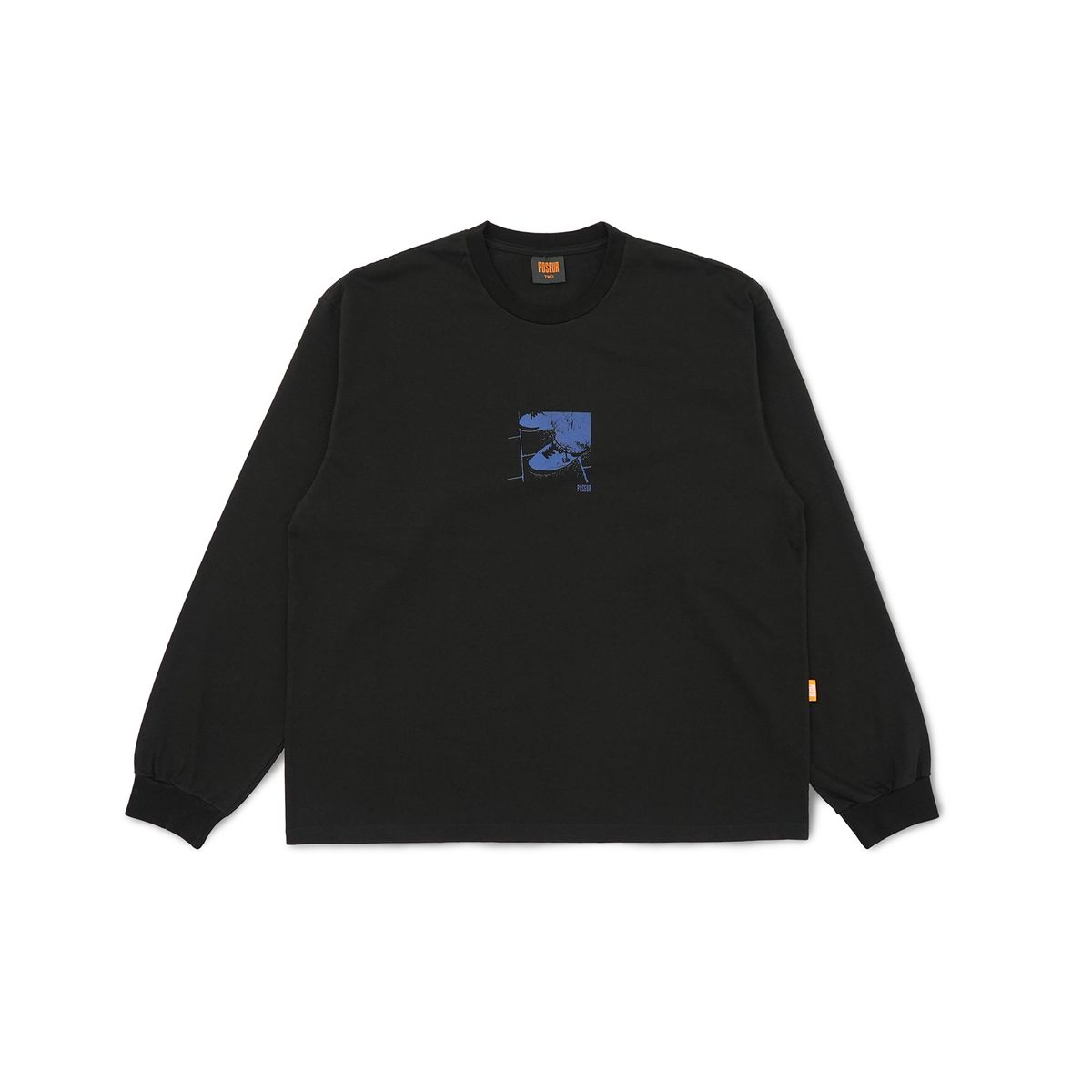 피오에스알(POSR) OLLIE HOLE LS TEE / BLACK
