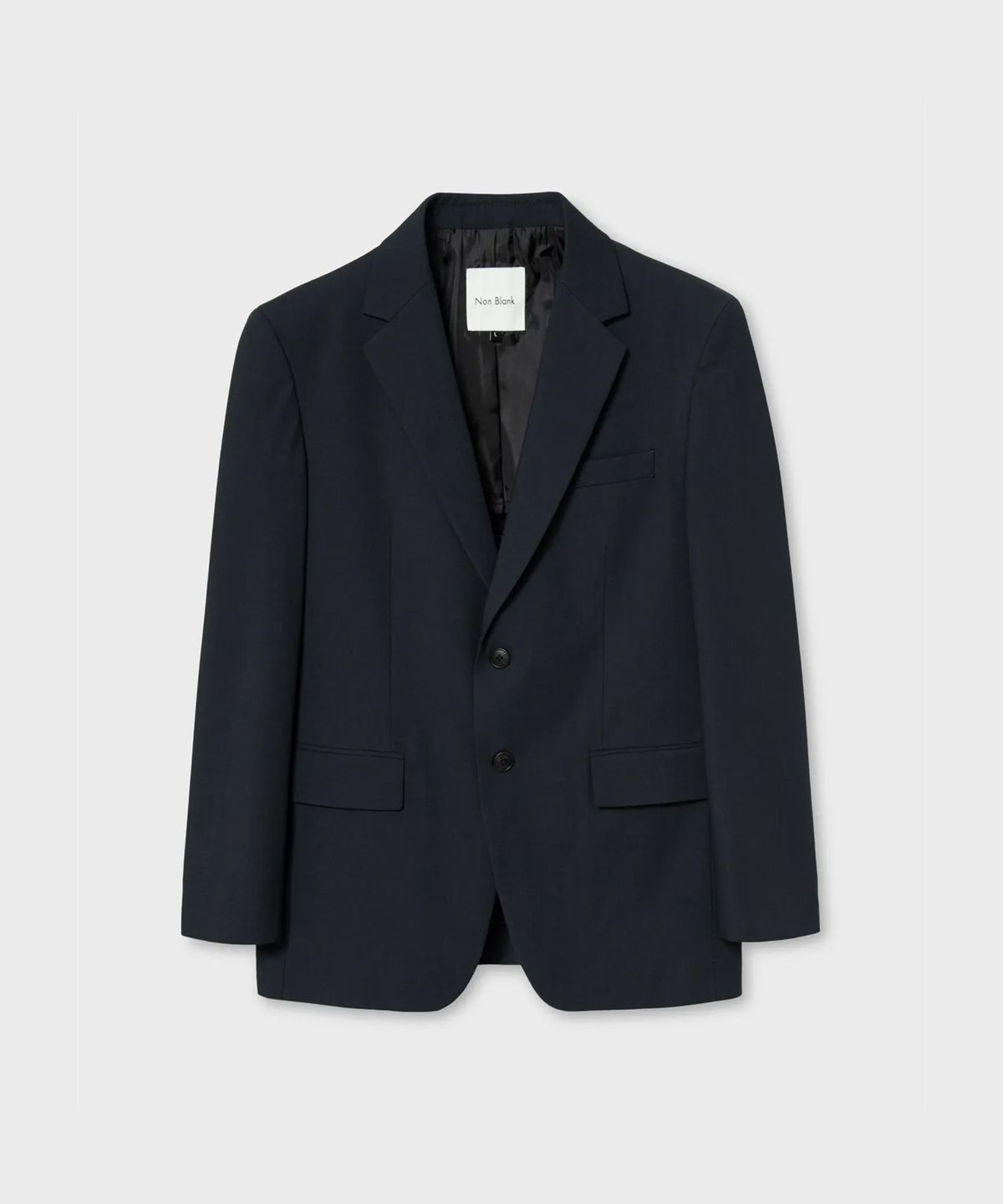 넌블랭크(NONBLANK) [CARREMAN] 세미 오버 핏 블레이저_NAVY
