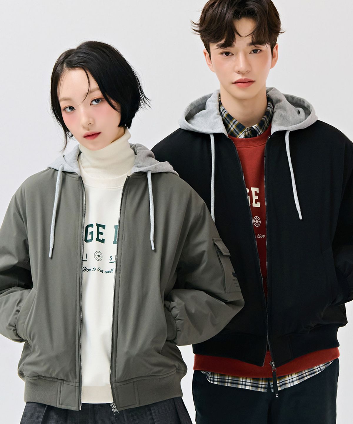 체이스컬트(CHASECULT) 공용 패딩 항공점퍼-카키