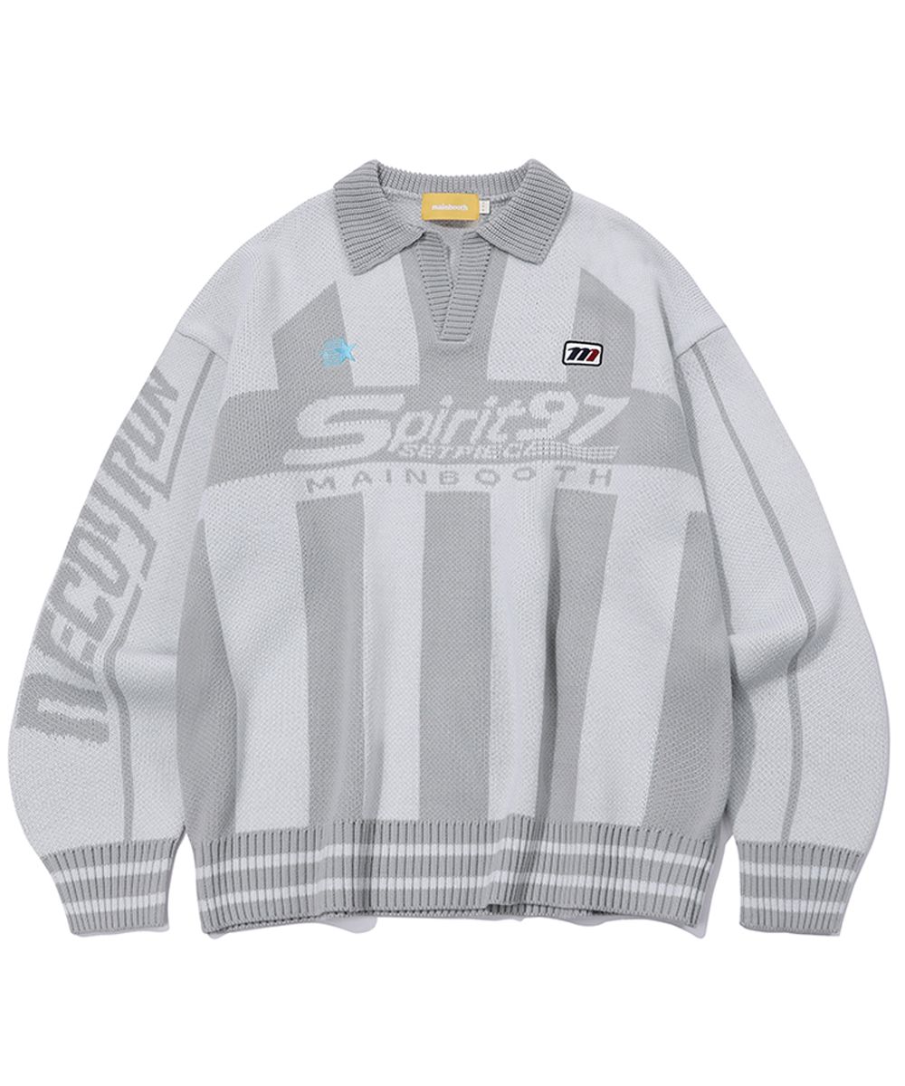 메인부스(MAINBOOTH) Spirit 97 Football Sweater(GRAY
