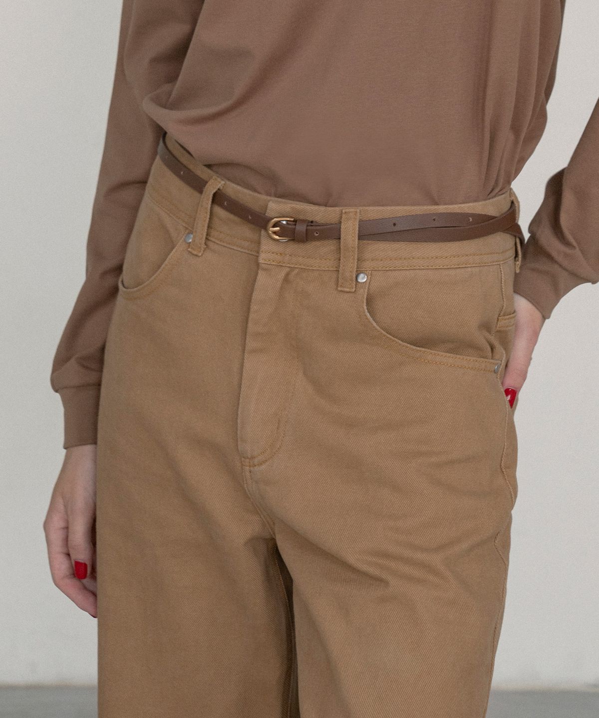 시야쥬(SIYAZU) SIAC3055 씬벨트_Brown