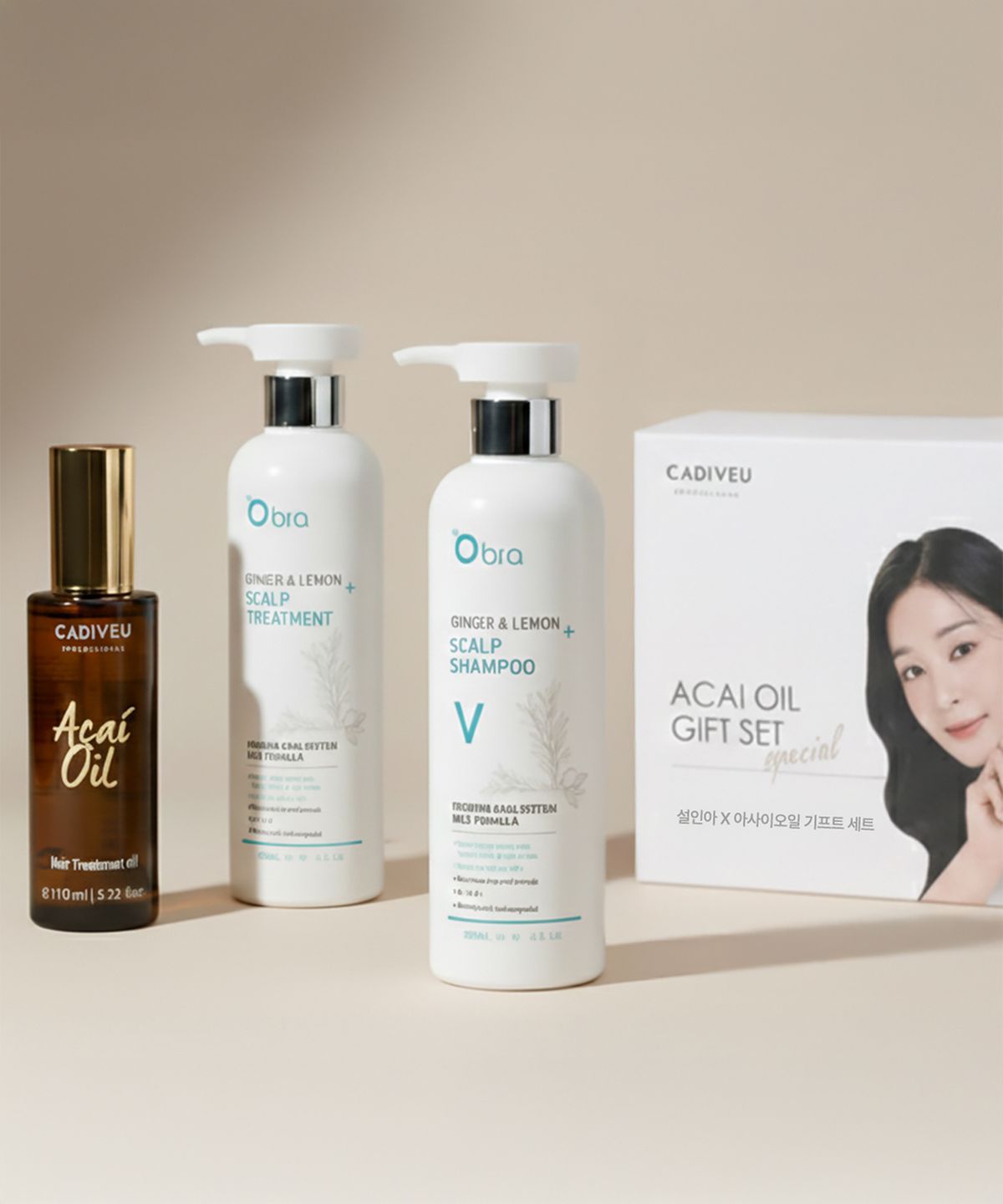 카디뷰(CADIVEU) 아사이오일 110ml 기프트세트 / 헤어에센스 + 샴푸세트