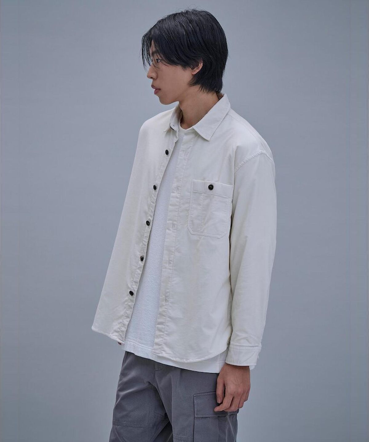 시프트지(SHIFT.G) Corduroy Cloud Shirts  Ivory