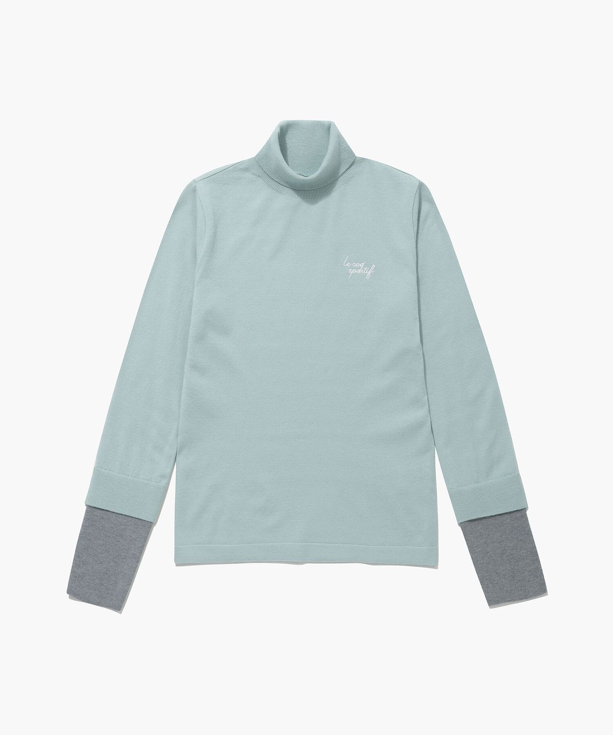 르꼬끄 골프(LECOQ GOLF) 여성 소매 배색 하이넥 스웨터 (GP322LKP95)
