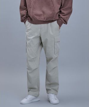 Semi Wide Cargo Pants  Beige