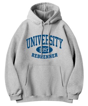 DTF 스탠다드 유니버시티스웨츠 후디 그레이 더스티블루