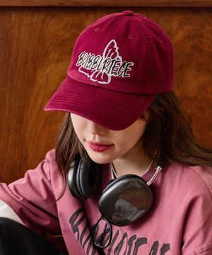 버블피스 버터플라이 볼캡_버건디