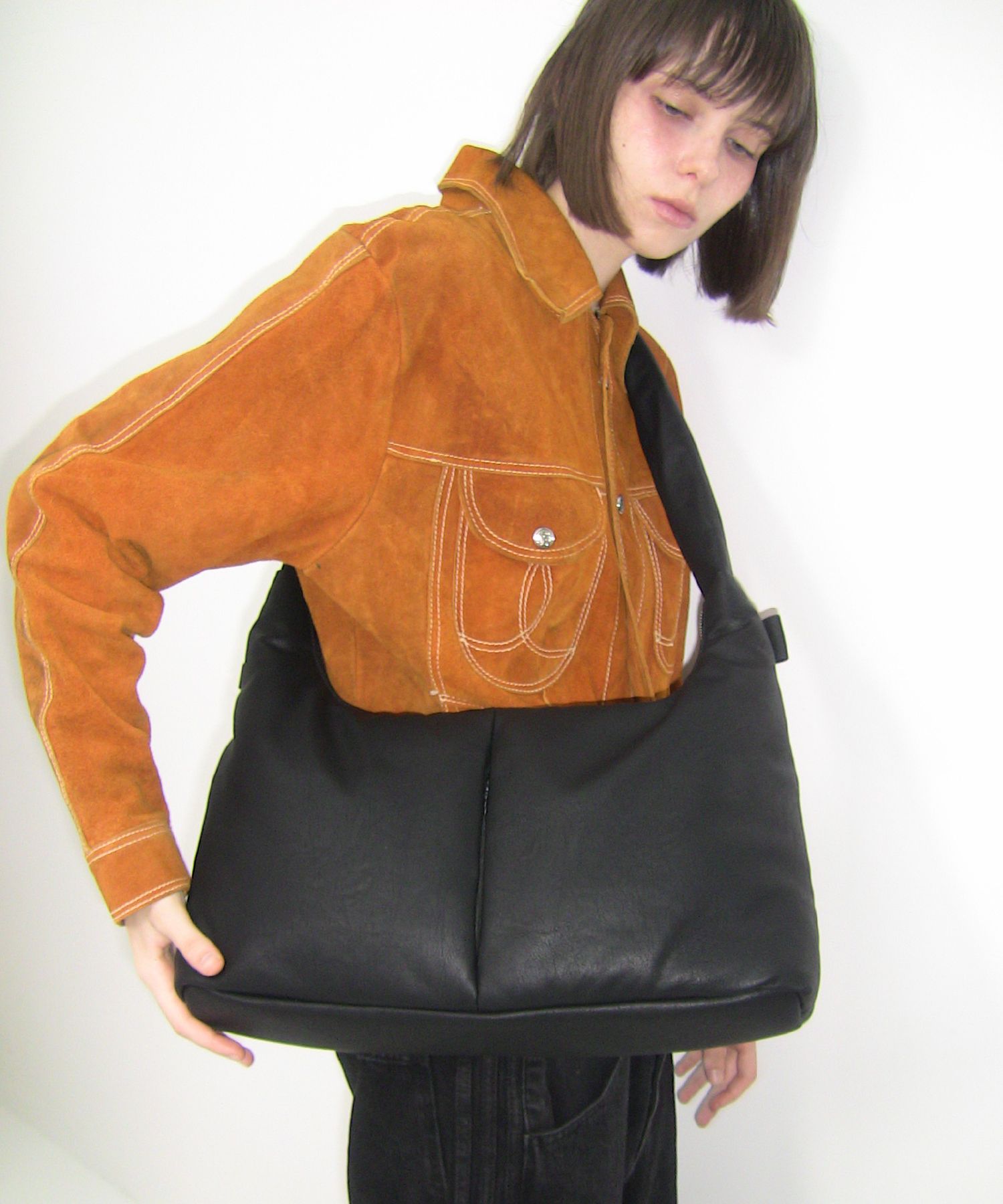 [FillIntheBlank]☆Soft Basket (black)☆ミニマルHobo BAG Soft Basket Hobo Bag (S)(black) - FILLINTHEBLANK | 60