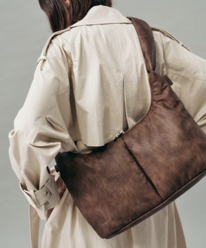 Soft Basket Hobo Bag (M)(brown)
