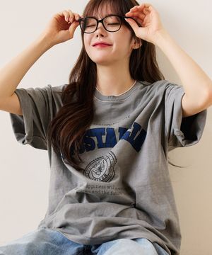 노스텔지아 피그먼트 티셔츠_라이트그레이