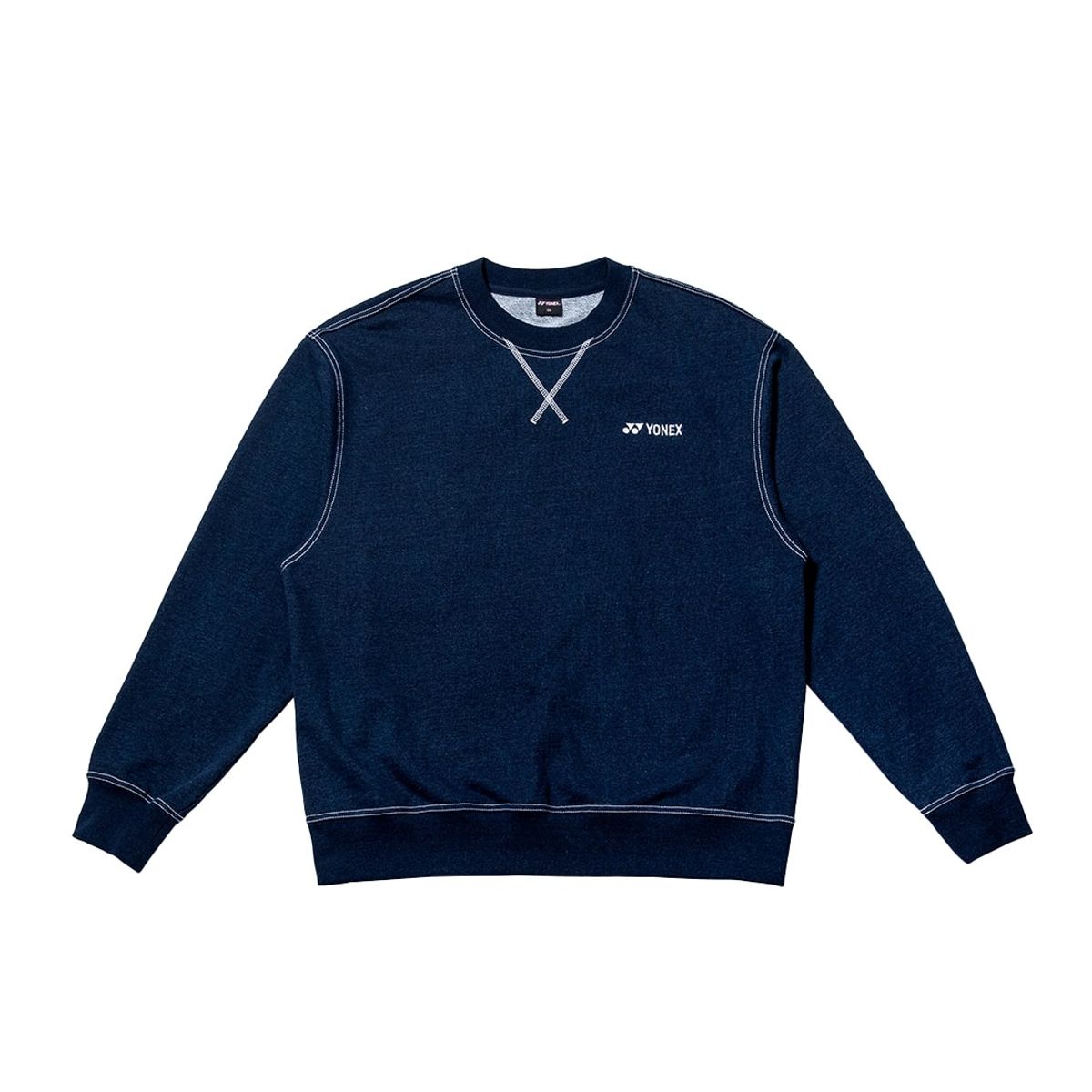 요넥스(YONEX) 245TL009U 데님/멜란지 그레이 공용 캐주얼 감성 맨투맨 티셔츠