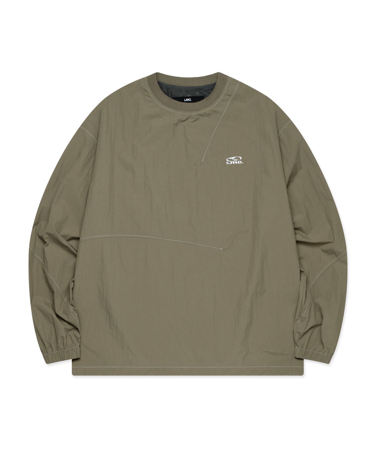 엘엠씨(LMC) NYLON CURVED DART CREWNECK khaki