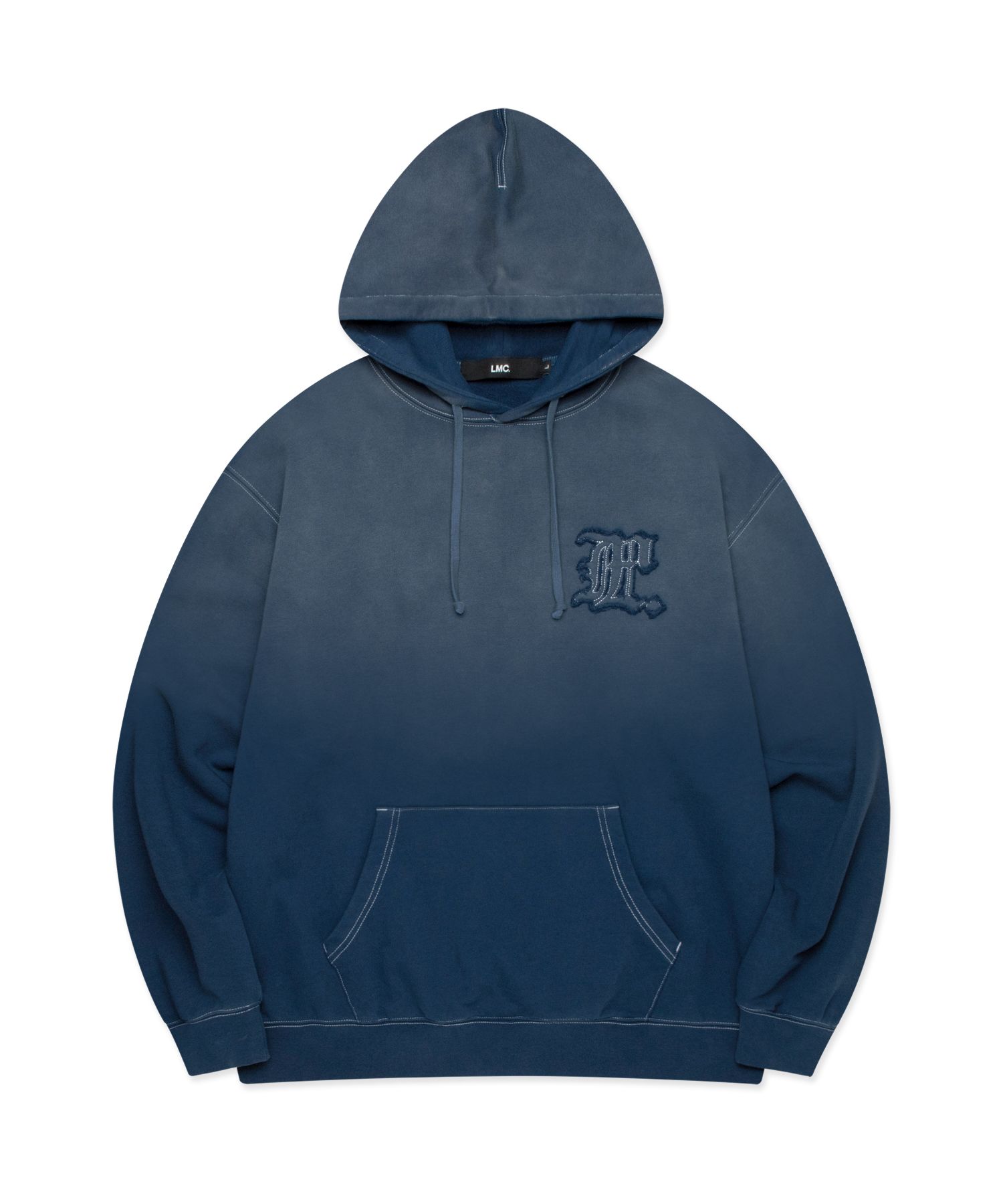 【LMC】 ★ GOTHIC APPLIQUE BRUSH HOODIE ★ 大人気 MUSINSA | LMC GOTHIC APPLIQUE BRUSH HOODIE dark blue