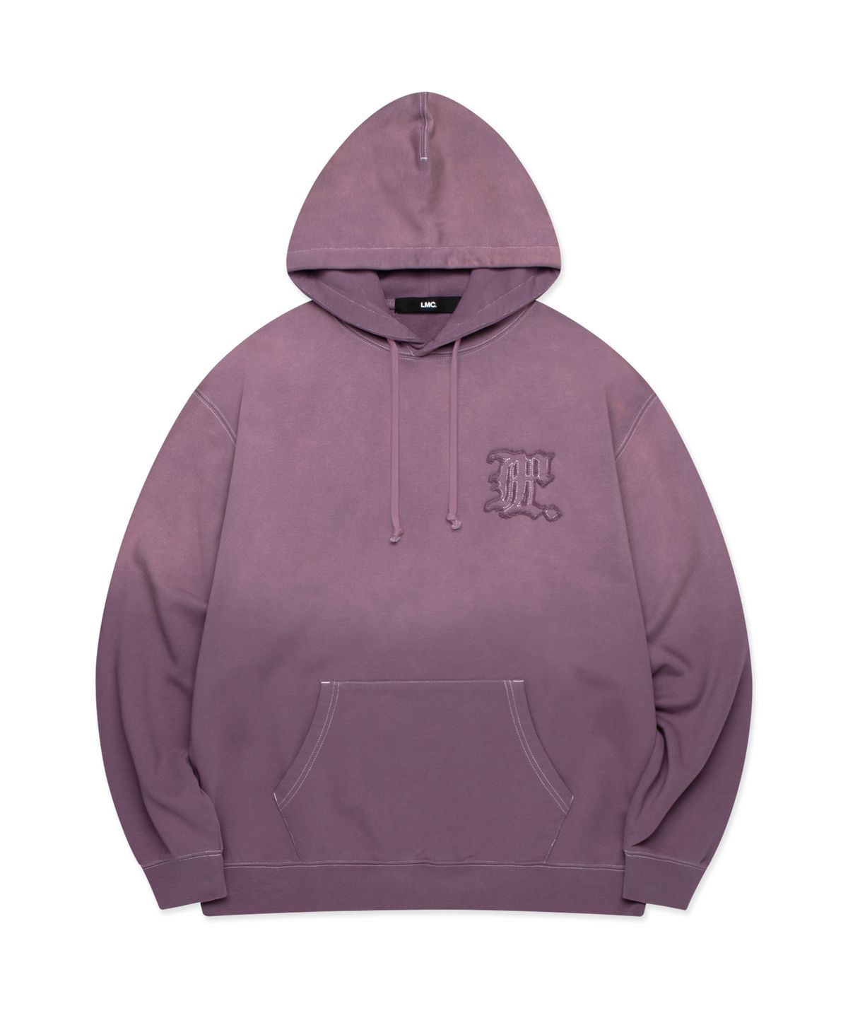 엘엠씨(LMC) GOTHIC APPLIQUE BRUSH HOODIE purple