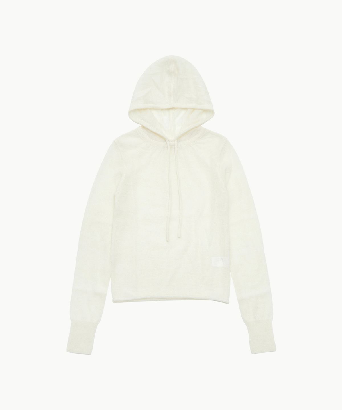 아모멘토(AMOMENTO) SHEER HOODED KNIT_IVORY