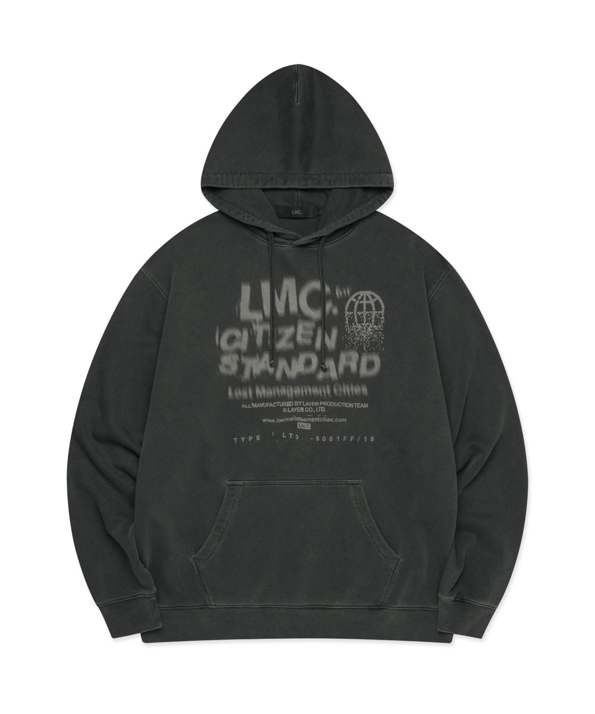 엘엠씨(LMC) OVERDYED CITIZEN STANDARD HOODIE charcoal