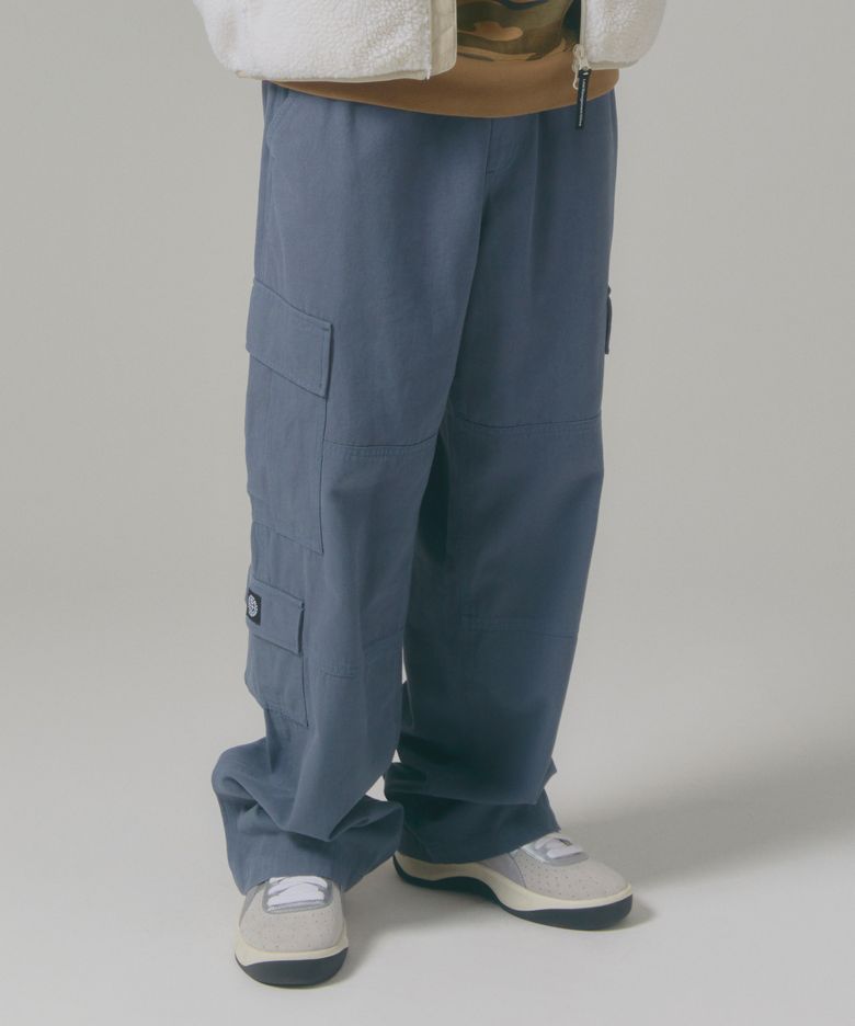 DOUBLE POCKET EASY CARGO PANTS vintage blue
