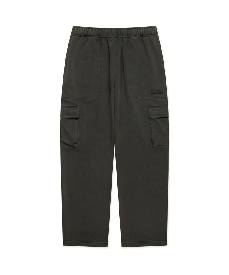 WASHED OG APPLIQUE CARGO SWEAT PANTS charcoal