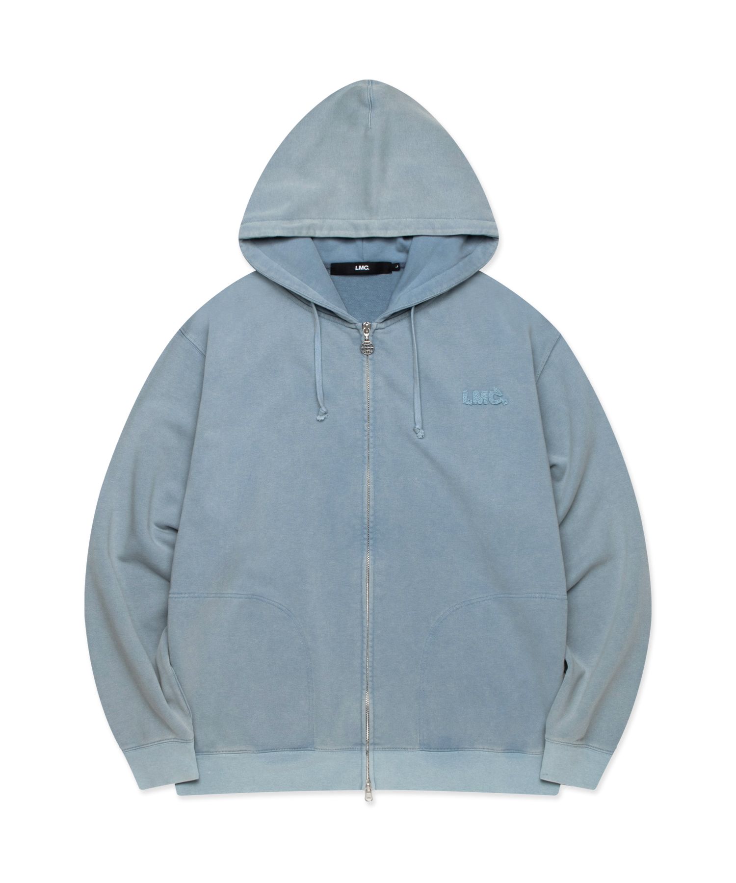 MUSINSA公式 | LMC WASHED OG APPLIQUE ZIP UP HOODIE blue