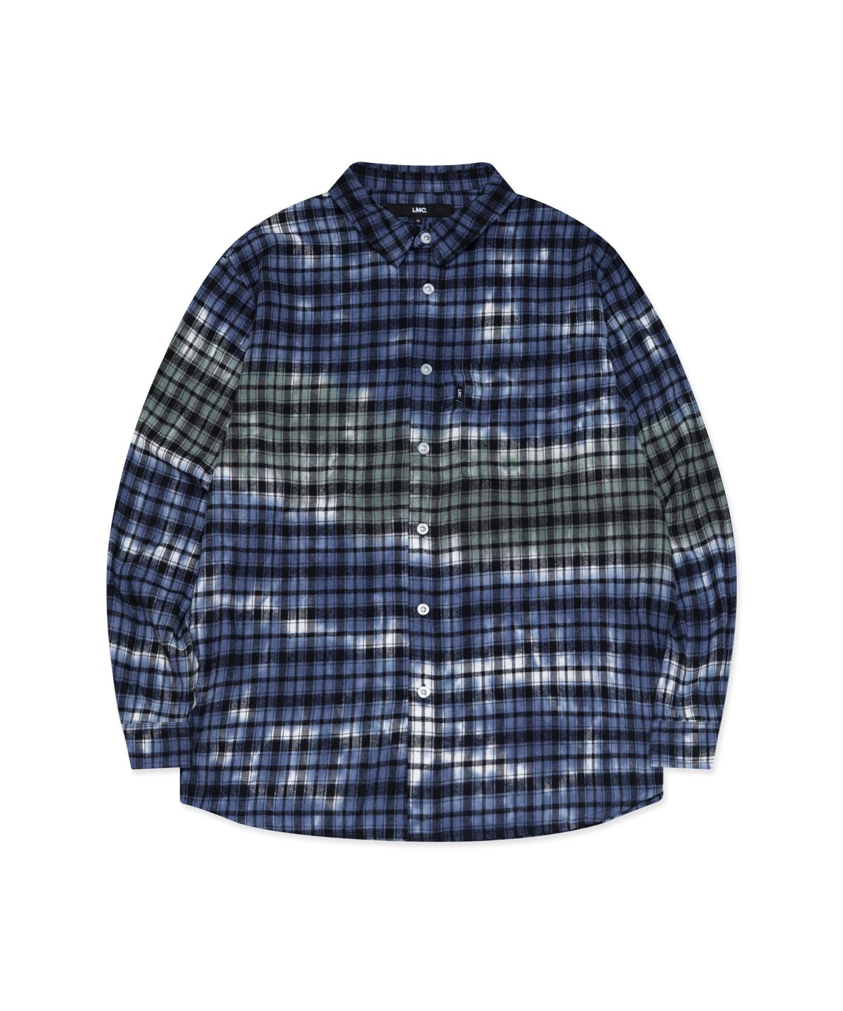 엘엠씨(LMC) TIE DYE PLAID SHIRT blue