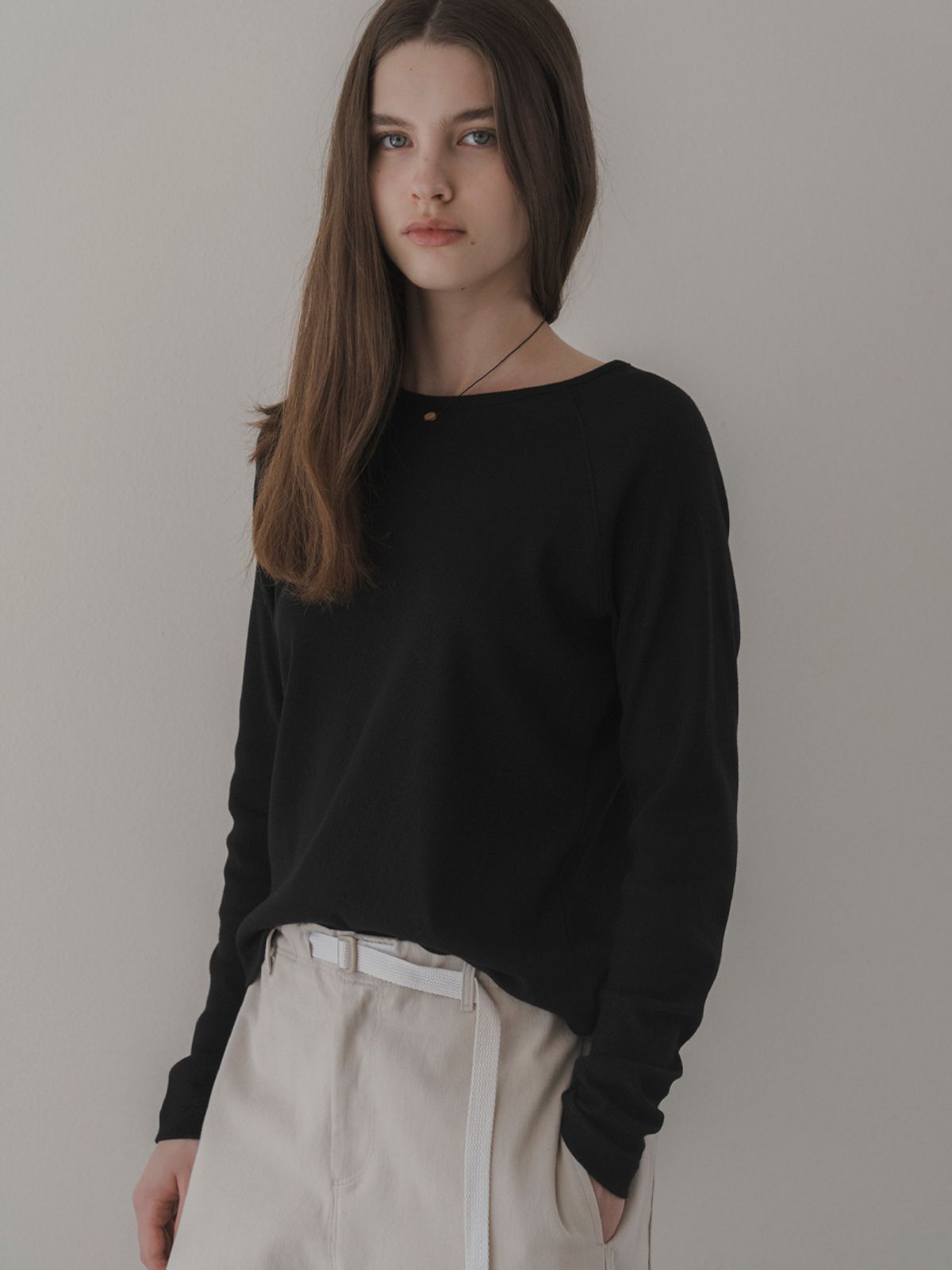 더미튼(THEMITTEN) [12th] Raglan sleeve t-shirt (black)