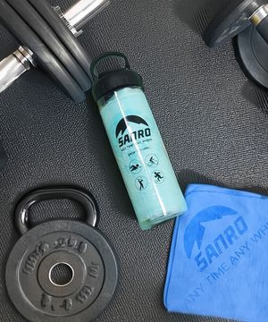 카라비너 보관 패키지 습식 스포츠타올 - 민트