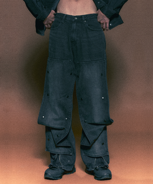 Mantle Denim Pants Black