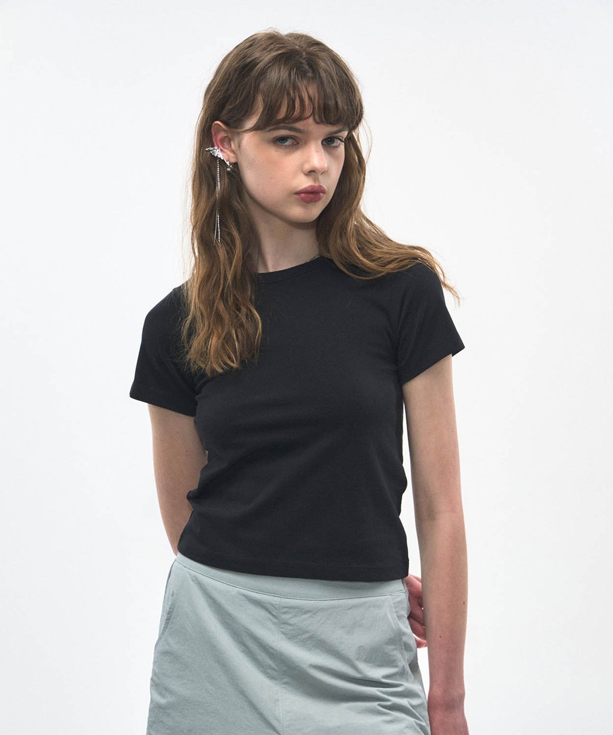 닐라이즈(NEALIZE) Basic Cotton T-shirt Black