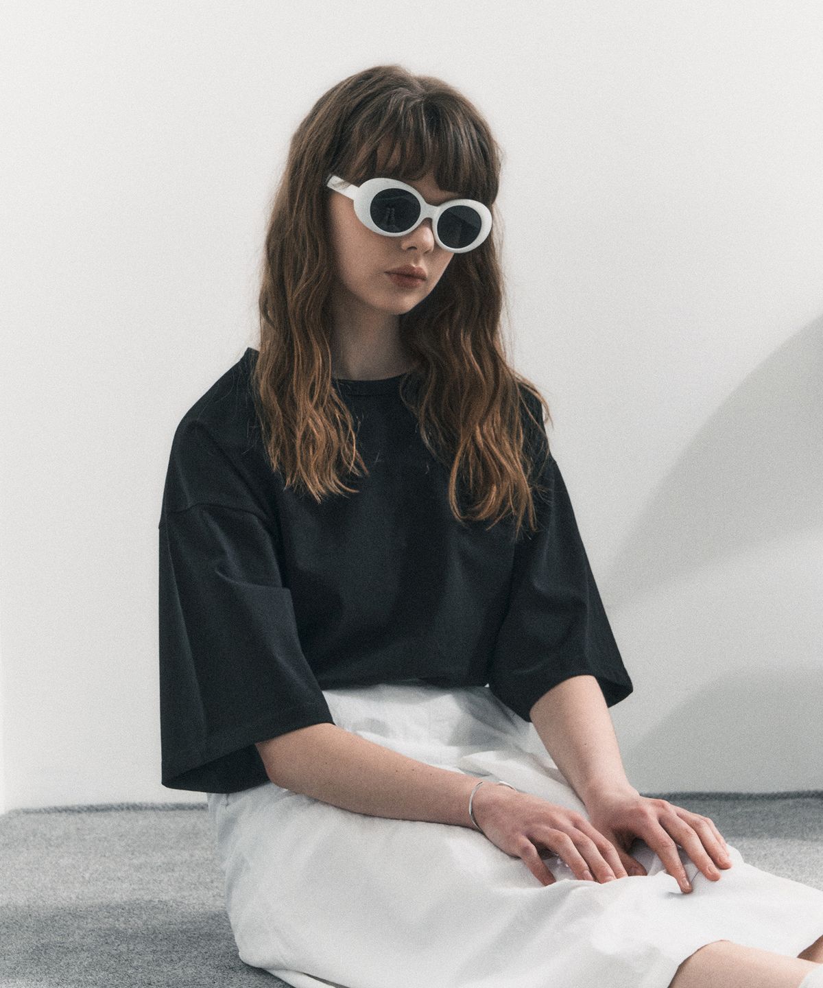 닐라이즈(NEALIZE) Oversized Basic Cotton T-shirt Black