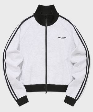 SP 서클 로고 라인 트랙 자켓 에쉬멜란지